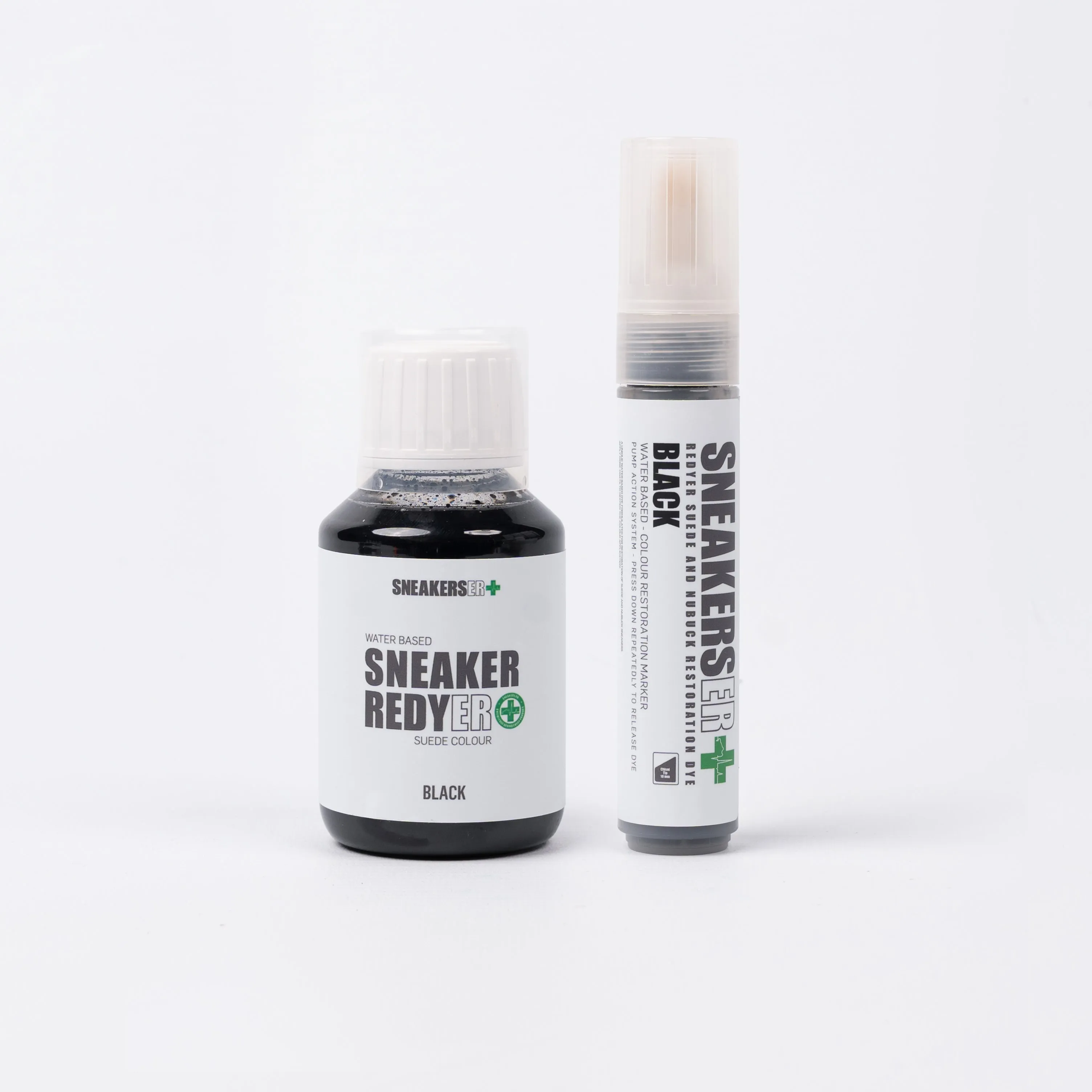 REDYER SUEDE AND NUBUCK RESTORATION DYE MARKER PEN & REFILL BOTTLE: BLACK