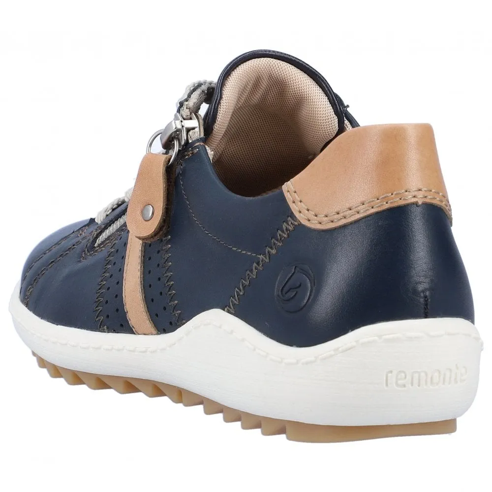 Remonte R1432-14 Blue Combination Womens Casual Comfort Leather Shoes