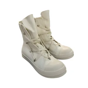 Rick Owens High-Top Canvas Boots - Cream