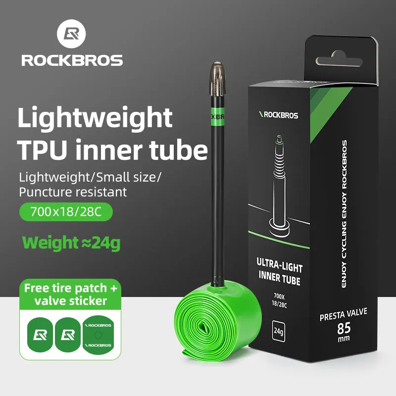 ROCKBROS  Ultra-Light TPU Puncture-Resistant Inner Tube 24g 700x18/28C