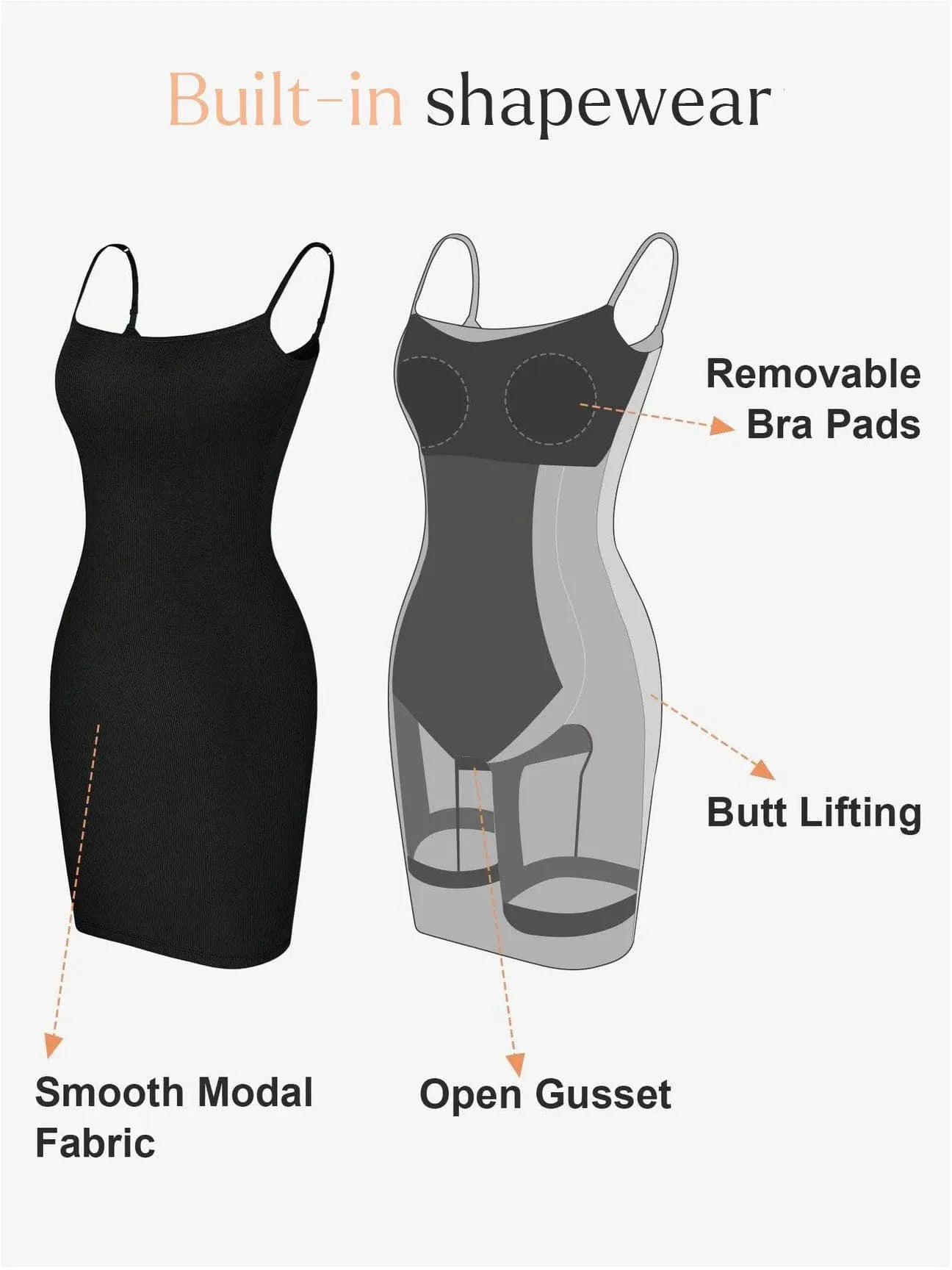 Shapewear Soft Modal Sculpting Dresses