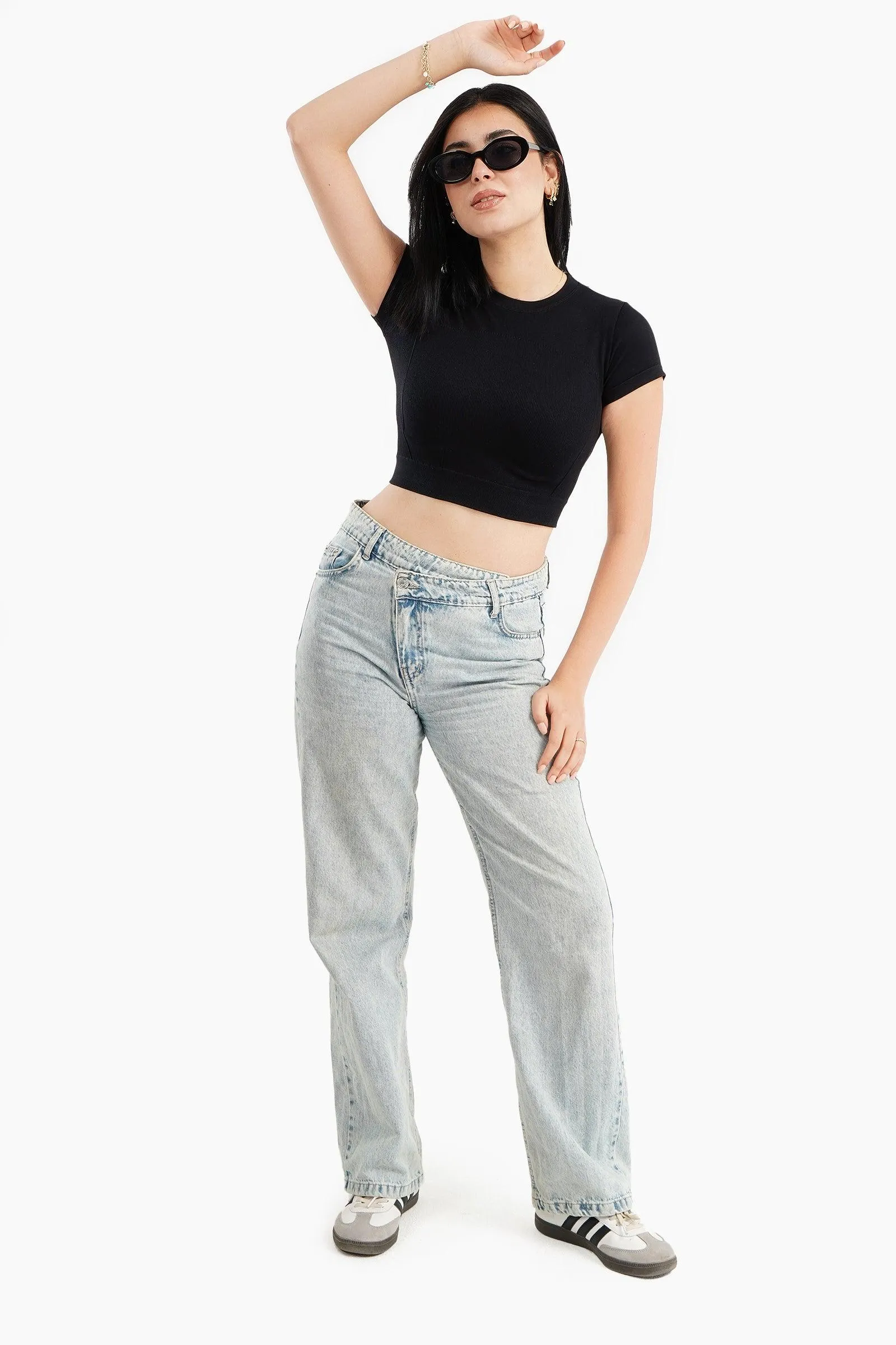 Short Sleeves Cropped Top