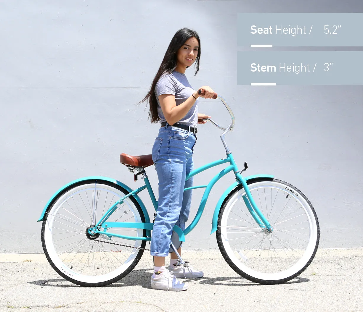 sixthreezero Teal Women's 26" 7 Speed Beach Cruiser Bicycle