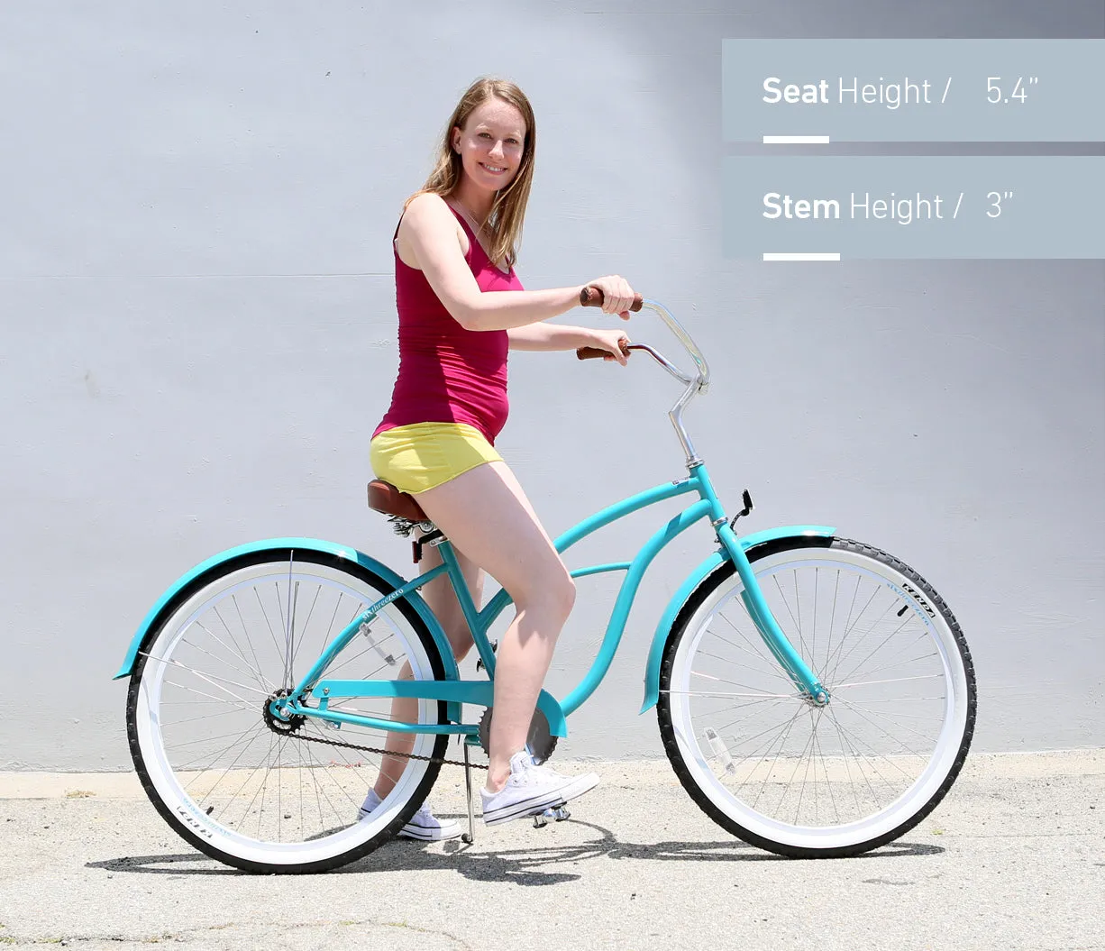 sixthreezero Teal Women's 26" 7 Speed Beach Cruiser Bicycle