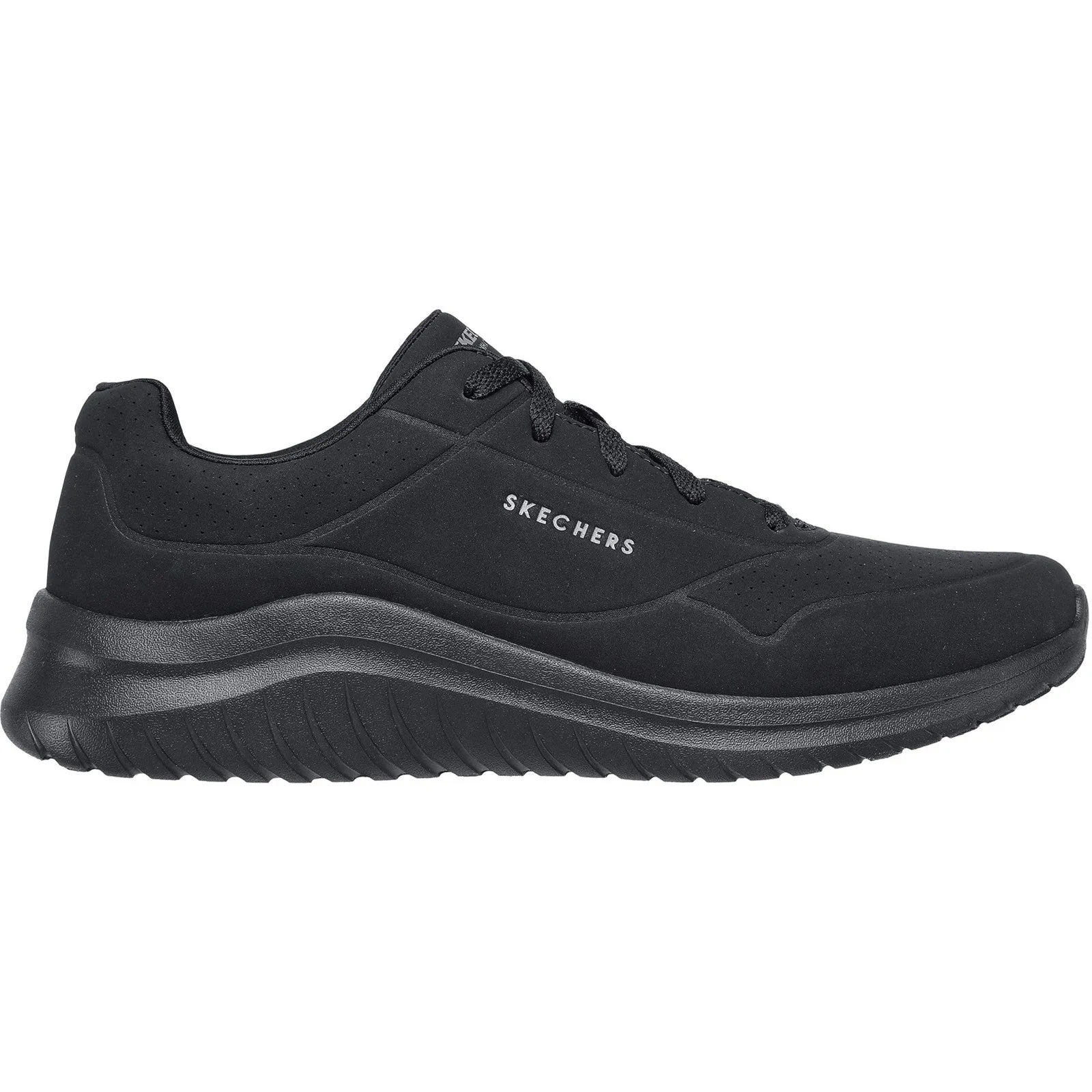 Skechers Mens Ultra Flex 2.0 Vicinity 232209-BBK Black Lace Up Shoe