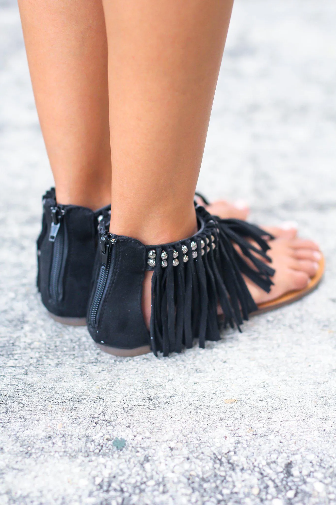 Solene Black Sandals