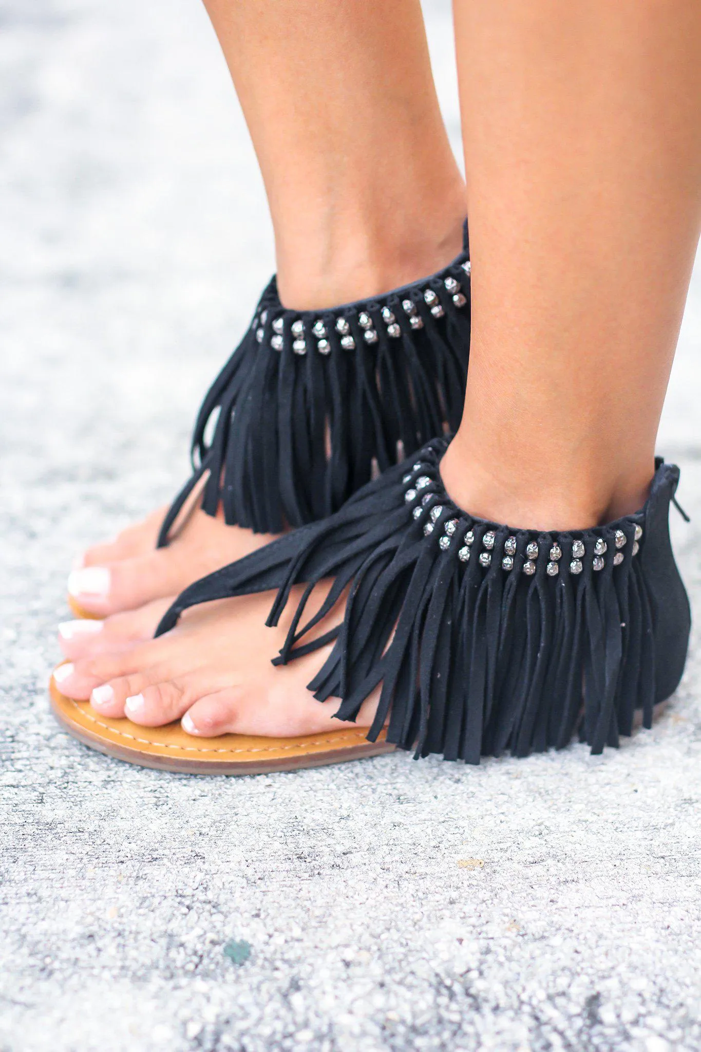 Solene Black Sandals