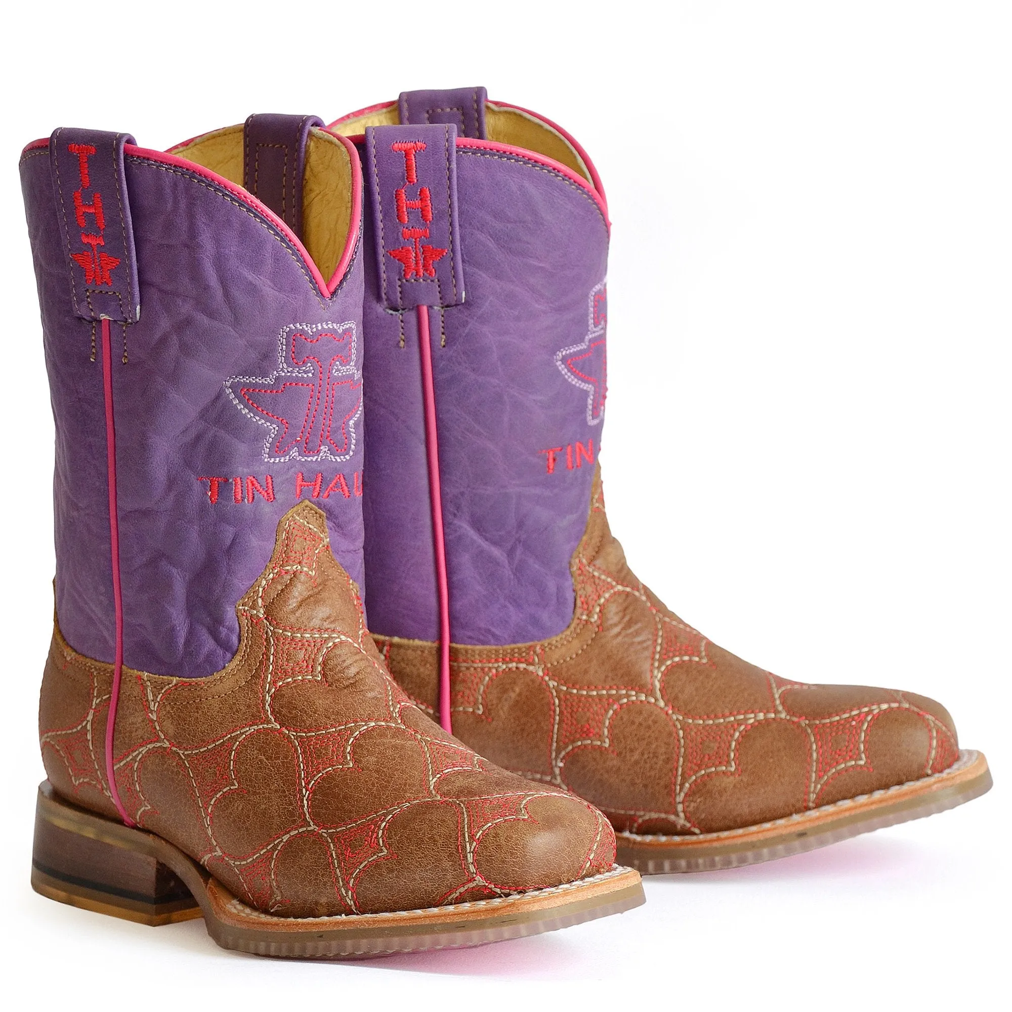 Tin Haul Girl's Lotta Heart Square Toe Boot