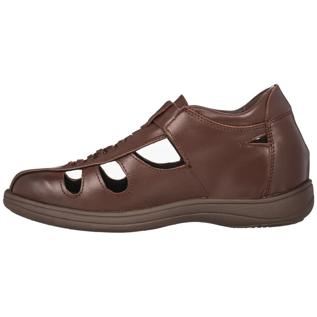 TOTO - G13072 - 3.2 Inches Taller (Cordovan Dark Brown) Braided Sandals - Super Lightweight