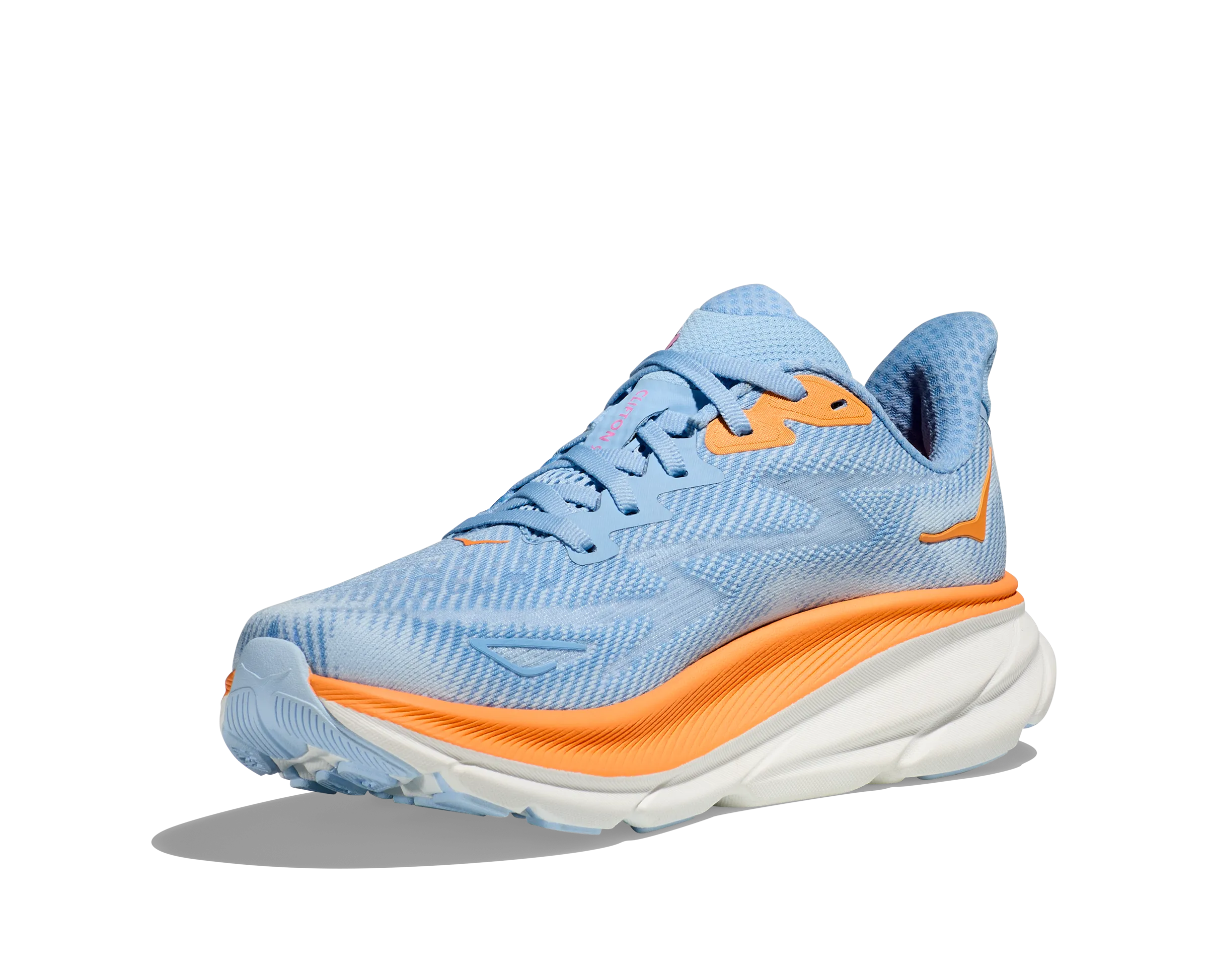 Women's Hoka Clifton 9 Color: Airy Blue/Ice Water (WIDE WIDTH)