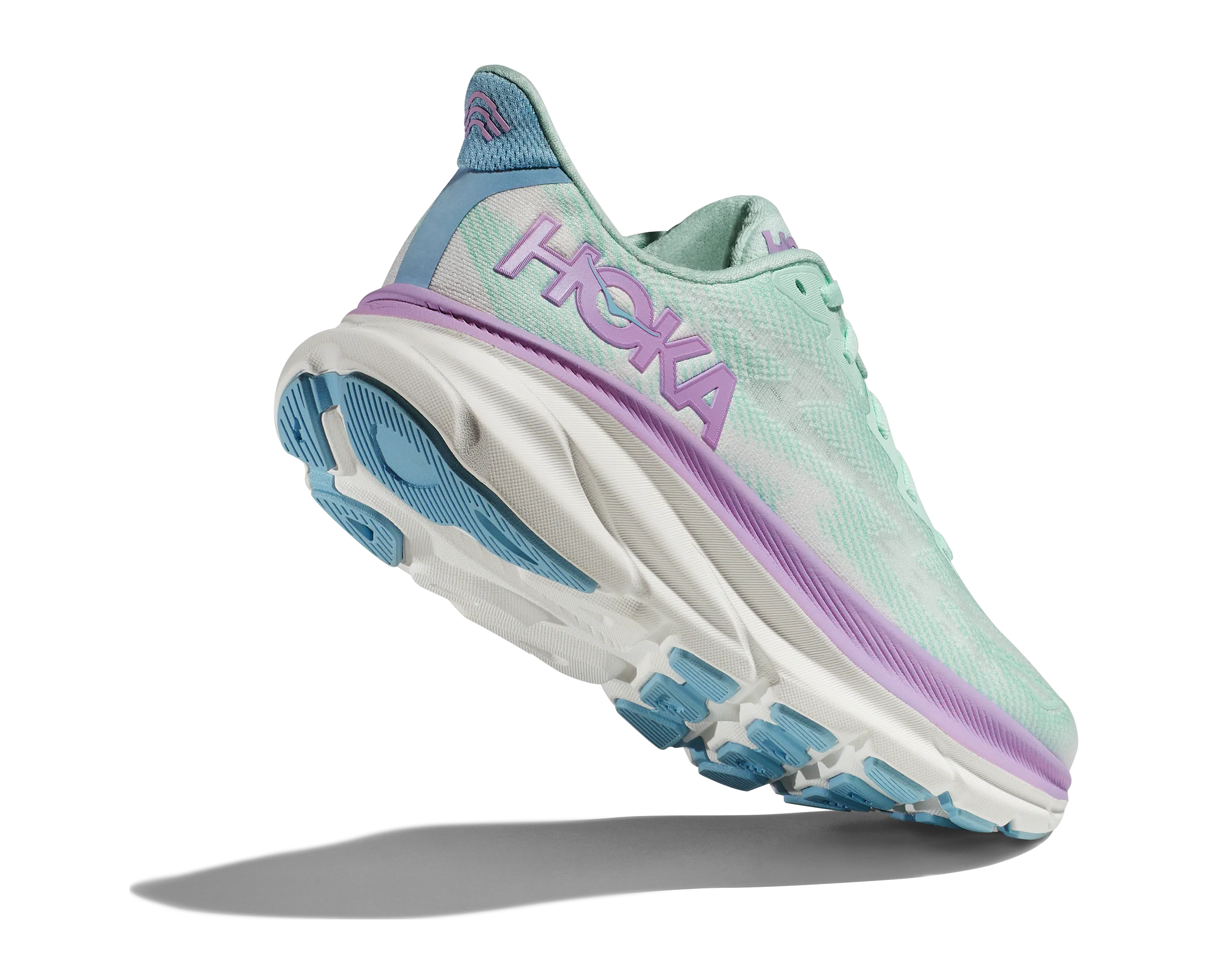 Women's Hoka Clifton 9 Color: Sunlit Ocean / Lilac Mist