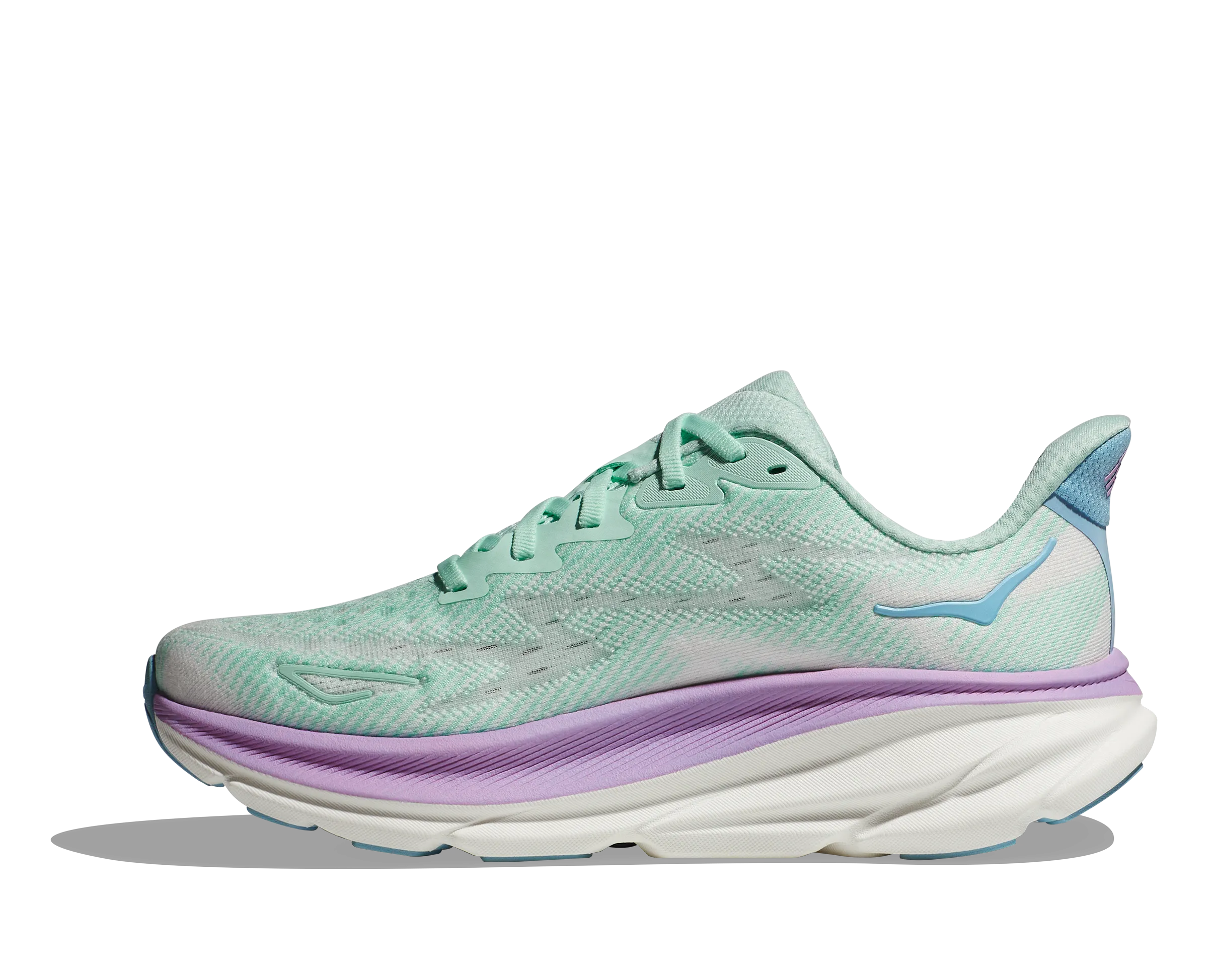 Women's Hoka Clifton 9 Color: Sunlit Ocean / Lilac Mist