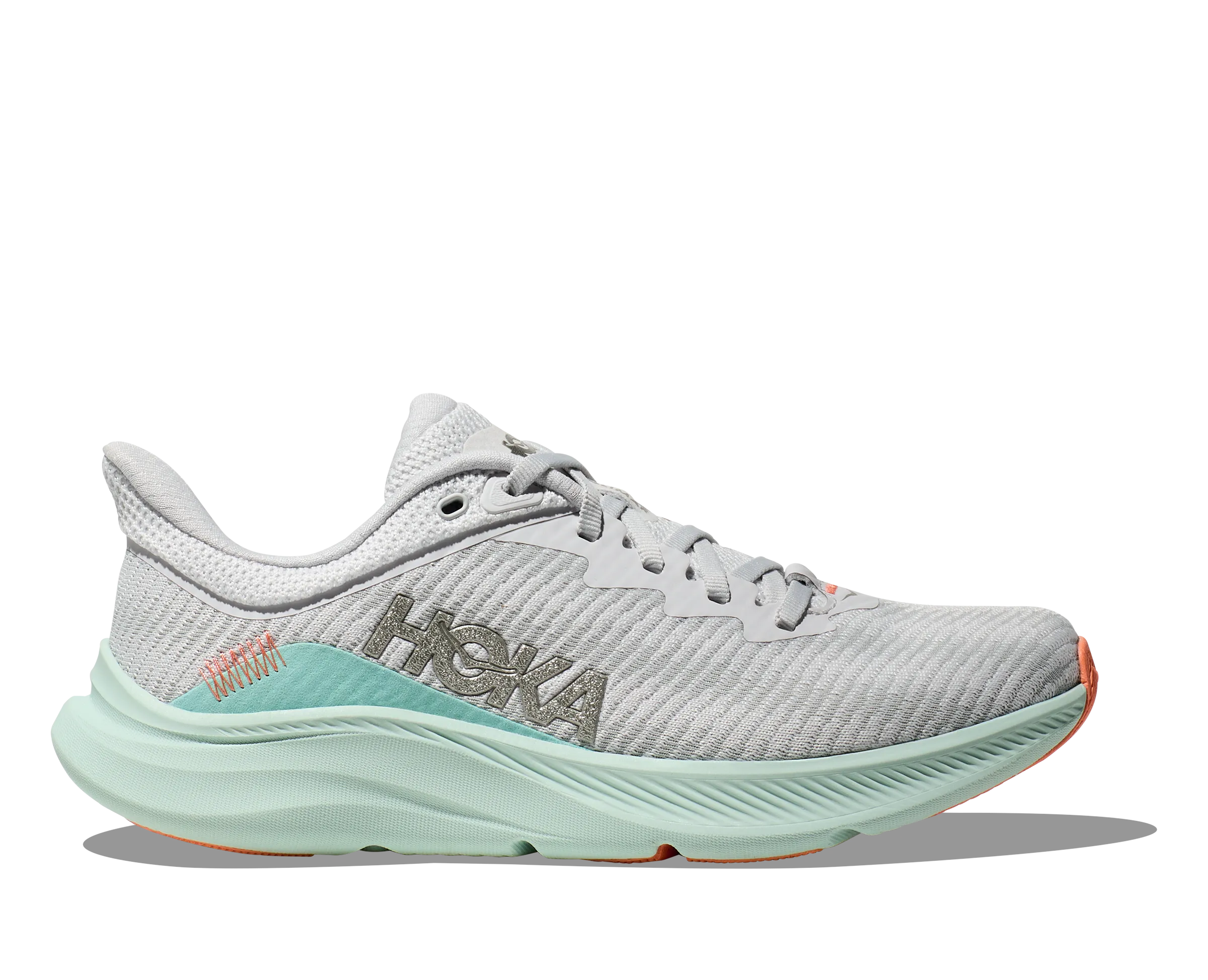 Women's Hoka Solimar Color: Stardust / Aqua Breeze