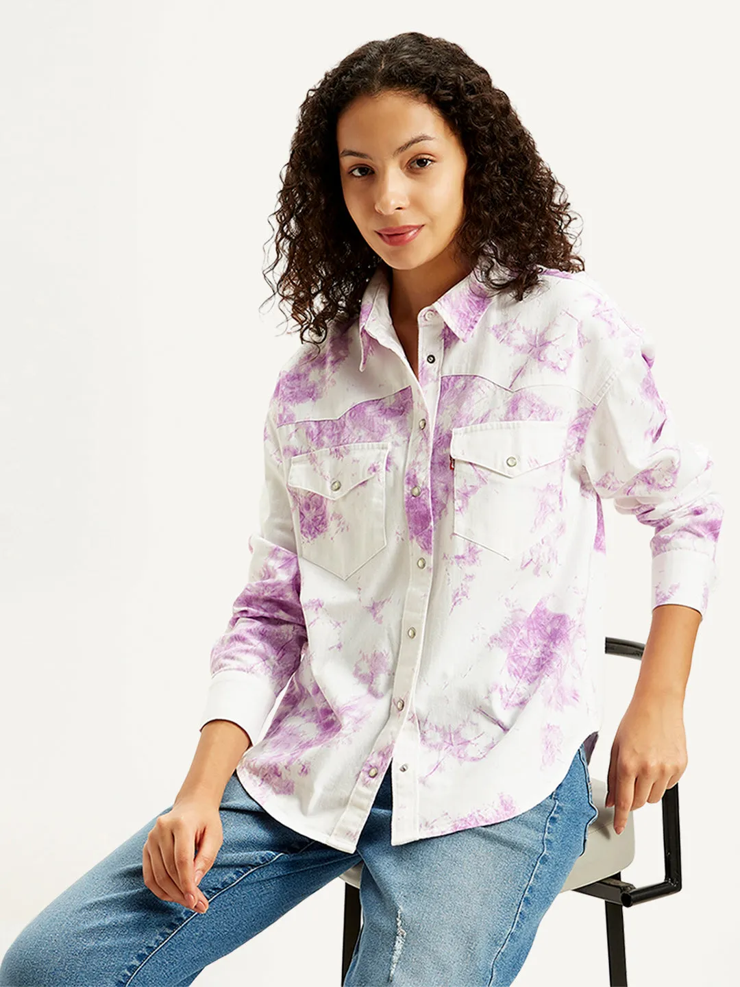 Women's Printed Oversized Shirt