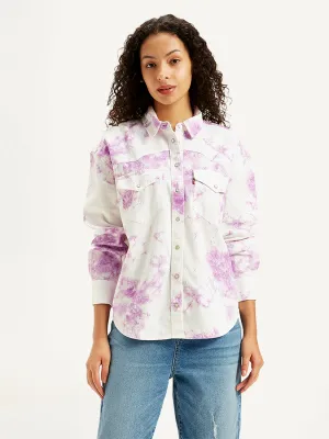 Women's Printed Oversized Shirt