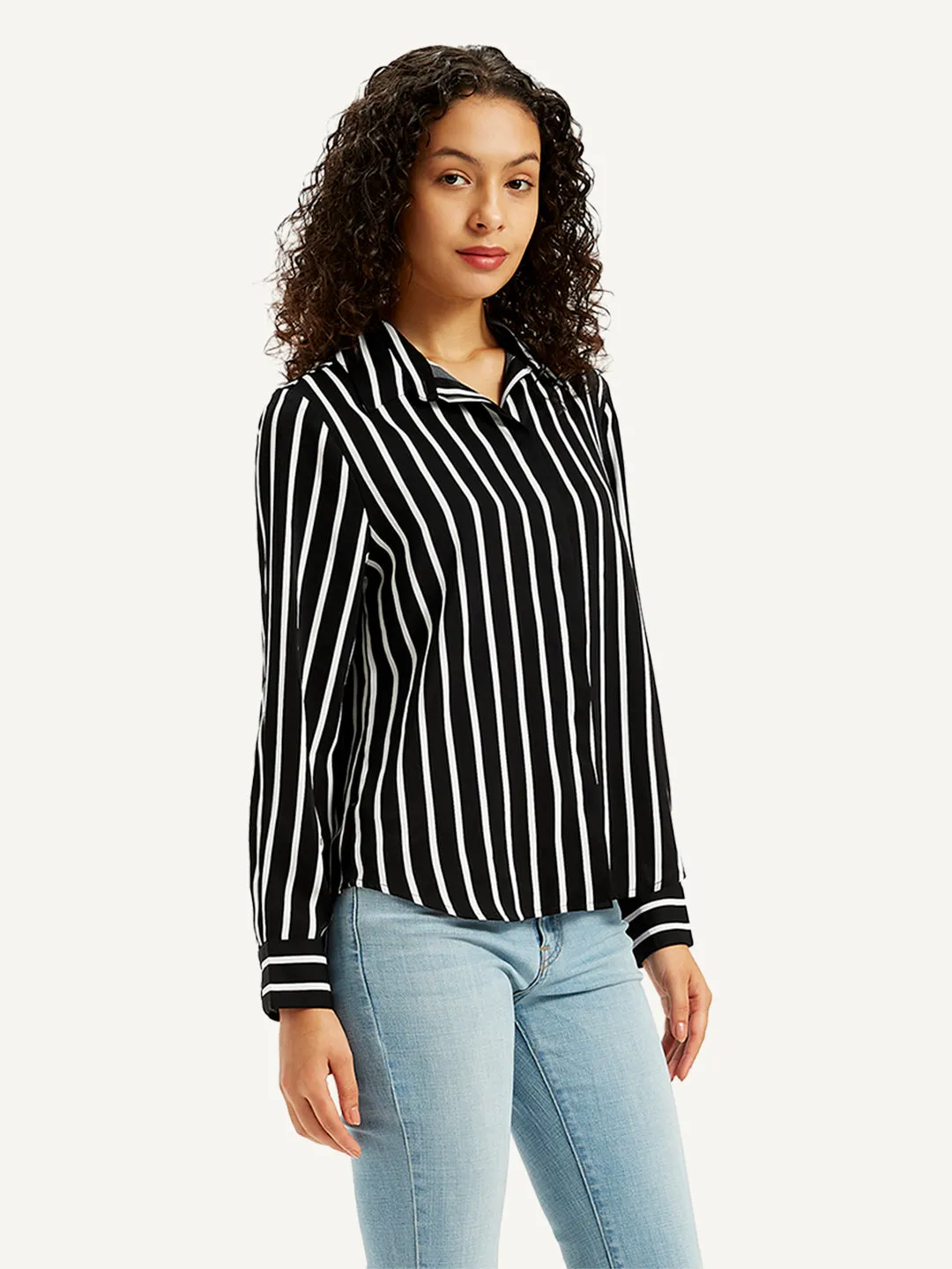 Women's Striped Regular Fit Shirt