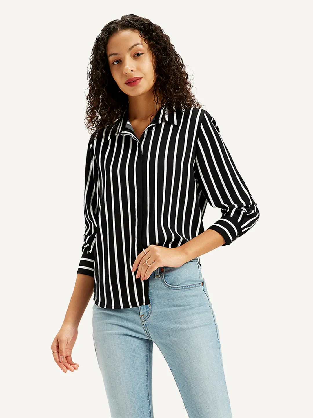 Women's Striped Regular Fit Shirt